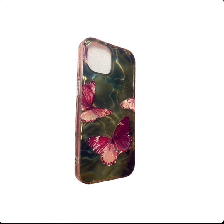 Rose Red Butterfly Laser iPhone Cases 2