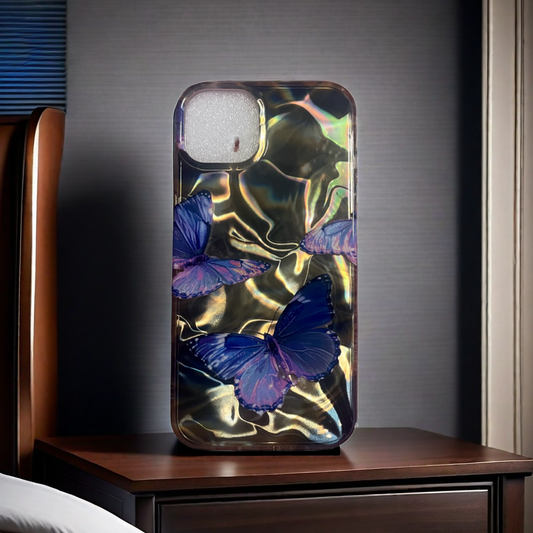 Purple Butterfly Laser iPhone Cases