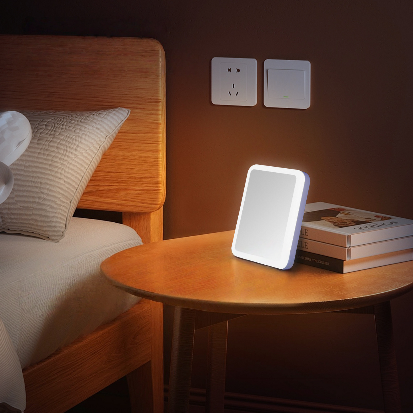  Glowing Magnetic Power Bank with Makeup Mirror5